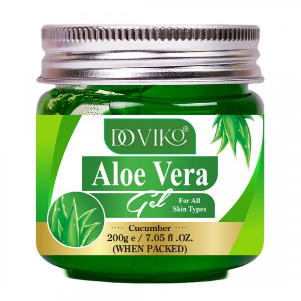 Doviko Pure Aloe Vera Green Gel for Skin & Hair – Pack of 1 (200g)